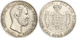 1 Thaler Lippe (1123 - 1918) Argento Leopoldo III di Lippe