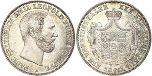 1 Thaler Lippe (1123 - 1918) Argento Leopoldo III di Lippe