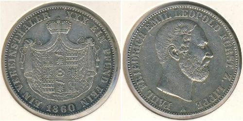 1 Thaler Lippe (1123 - 1918) Argento 