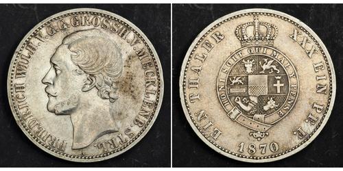 1 Thaler Meclemburgo-Schwerin (1352-1918) Argento Federico Guglielmo di Meclemburgo-Strelitz