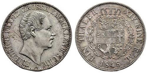 1 Thaler Meclemburgo-Schwerin (1352-1918) Argento Federico Francesco II di Meclemburgo-Schwerin