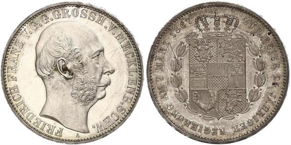 1 Thaler Meclemburgo-Schwerin (1352-1918) Argento Federico Francesco II di Meclemburgo-Schwerin