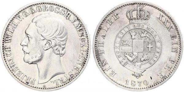 1 Thaler Meclemburgo-Schwerin (1352-1918) Argento Federico Guglielmo di Meclemburgo-Strelitz