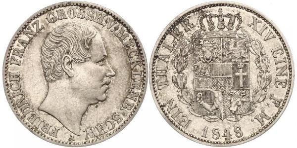 1 Thaler Meclemburgo-Schwerin (1352-1918) Argento Federico Francesco II di Meclemburgo-Schwerin