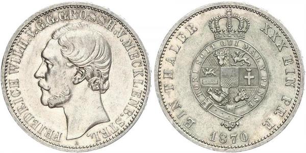 1 Thaler Meclemburgo-Schwerin (1352-1918) Argento Federico Guglielmo di Meclemburgo-Strelitz
