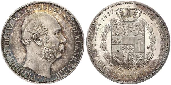1 Thaler Meclemburgo-Schwerin (1352-1918) Argento Federico Francesco II di Meclemburgo-Schwerin