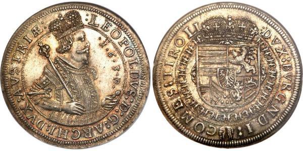 1 Thaler Monarchia asburgica (1526-1804) Argento Leopoldo V d