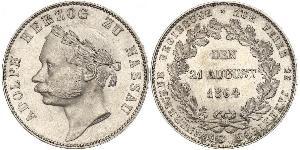 1 Thaler Nassau (stato) (1806 - 1866) Argento Adolfo di Lussemburgo