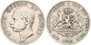 1 Thaler Nassau (stato) (1806 - 1866) Argento Adolfo di Lussemburgo