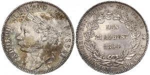 1 Thaler Nassau (stato) (1806 - 1866) Argento Adolfo di Lussemburgo