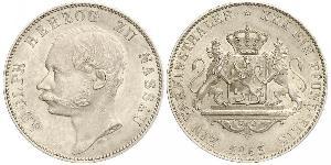 1 Thaler Nassau (stato) (1806 - 1866) Argento Adolfo di Lussemburgo