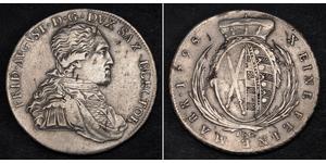 1 Thaler Principato Elettorale di Sassonia (1356 - 1806) Argento Federico Augusto I (re di Sassonia)