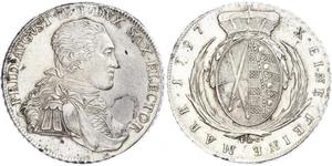 1 Thaler Principato Elettorale di Sassonia (1356 - 1806) Argento Federico Augusto I (re di Sassonia)