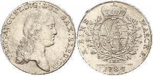 1 Thaler Principato Elettorale di Sassonia (1356 - 1806) Argento Augusto II di Polonia (1670 - 1733)