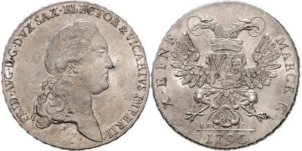 1 Thaler Principato Elettorale di Sassonia (1356 - 1806) Argento Federico Augusto I (re di Sassonia)