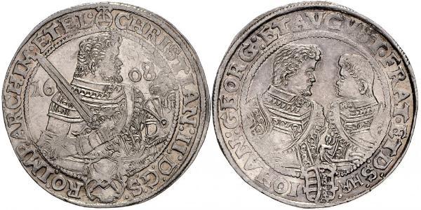 1 Thaler Principato Elettorale di Sassonia (1356 - 1806) Argento Cristiano II di Sassonia