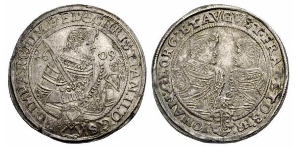 1 Thaler Principato Elettorale di Sassonia (1356 - 1806) Argento Cristiano II di Sassonia