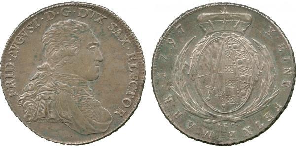 1 Thaler Principato Elettorale di Sassonia (1356 - 1806) Argento Federico Augusto I (re di Sassonia)