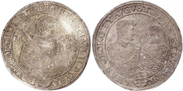 1 Thaler Principato Elettorale di Sassonia (1356 - 1806) Argento Cristiano II di Sassonia