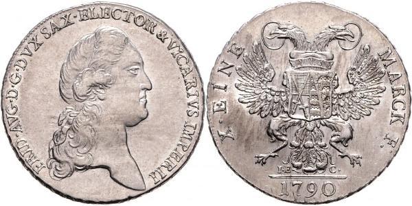 1 Thaler Principato Elettorale di Sassonia (1356 - 1806) Argento Federico Augusto I (re di Sassonia)