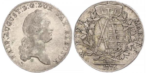 1 Thaler Principato Elettorale di Sassonia (1356 - 1806) Argento Augusto II di Polonia (1670 - 1733)