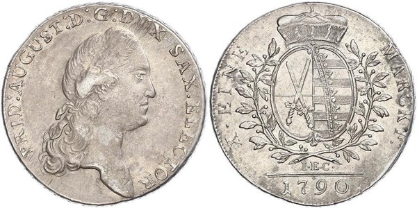 1 Thaler Principato Elettorale di Sassonia (1356 - 1806) Argento Augusto II di Polonia (1670 - 1733)