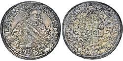 1 Thaler Principato di Ansbach (1398–1792) Argento Gioacchino Ernesto di Brandeburgo-Ansbach(1583 – 1625)