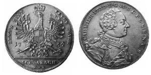 1 Thaler Principato di Ansbach (1398–1792) Argento Carlo Guglielmo Federico di Brandeburgo-Ansbach(1712 – 1757)