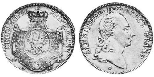 1 Thaler Principato di Ansbach (1398–1792) Argento Cristiano Federico di Brandeburgo-Ansbach(1736 – 1806)