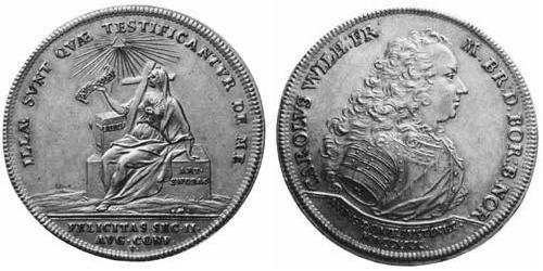 1 Thaler Principato di Ansbach (1398–1792) Argento Carlo Guglielmo Federico di Brandeburgo-Ansbach(1712 – 1757)