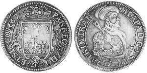 1 Thaler Principato di Transilvania (1571-1711) Argento 
