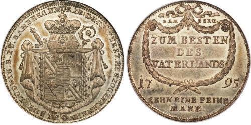 1 Thaler Principato vescovile di Bamberga (1245–1802) Argento 