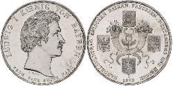 1 Thaler Regno di Baviera (1806 - 1918) Argento Ludovico I di Baviera (re)(1786 – 1868)