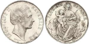 1 Thaler Regno di Baviera (1806 - 1918) Argento Ludovico II di Baviera(1845 – 1886)