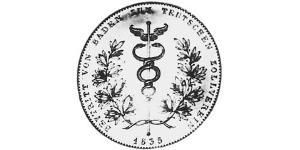 1 Thaler Regno di Baviera (1806 - 1918) Argento Ludovico I di Baviera (re)(1786 – 1868)