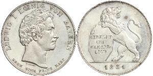 1 Thaler Regno di Baviera (1806 - 1918) Argento Ludovico I di Baviera (re)(1786 – 1868)