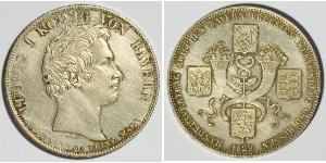 1 Thaler Regno di Baviera (1806 - 1918) Argento Ludovico I di Baviera (re)(1786 – 1868)