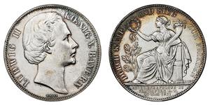 1 Thaler Regno di Baviera (1806 - 1918) Argento Ludovico II di Baviera(1845 – 1886)