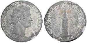 1 Thaler Regno di Baviera (1806 - 1918) Argento Ludovico I di Baviera (re)(1786 – 1868)