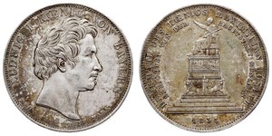 1 Thaler Regno di Baviera (1806 - 1918) Argento Ludovico I di Baviera (re)(1786 – 1868)