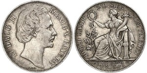 1 Thaler Regno di Baviera (1806 - 1918) Argento Ludovico II di Baviera(1845 – 1886)