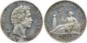 1 Thaler Regno di Baviera (1806 - 1918) Argento Ludovico I di Baviera (re)(1786 – 1868)