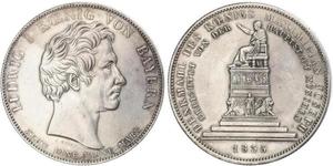 1 Thaler Regno di Baviera (1806 - 1918) Argento Ludovico I di Baviera (re)(1786 – 1868)