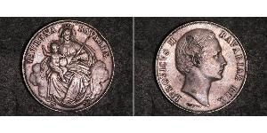 1 Thaler Regno di Baviera (1806 - 1918) Argento Ludovico II di Baviera(1845 – 1886)