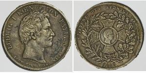 1 Thaler Regno di Baviera (1806 - 1918) Argento Ludovico I di Baviera (re)(1786 – 1868)