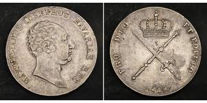 1 Thaler Regno di Baviera (1806 - 1918) Argento Massimiliano I Giuseppe di Baviera (1756 - 1825)