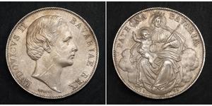 1 Thaler Regno di Baviera (1806 - 1918) Argento Ludovico II di Baviera(1845 – 1886)