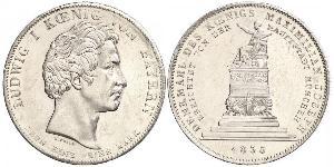 1 Thaler Regno di Baviera (1806 - 1918) Argento Ludovico I di Baviera (re)(1786 – 1868)