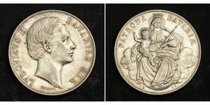 1 Thaler Regno di Baviera (1806 - 1918) Argento Ludovico II di Baviera(1845 – 1886)