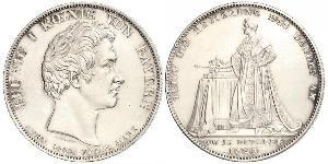 1 Thaler Regno di Baviera (1806 - 1918) Argento Ludovico I di Baviera (re)(1786 – 1868)